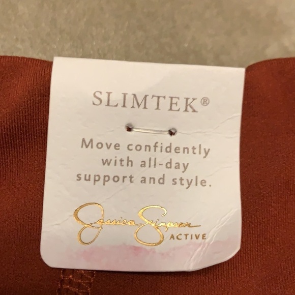Jessica Simpson brand slimtek figure enhancing burnt orange/rust color leggings - Picture 10 of 11